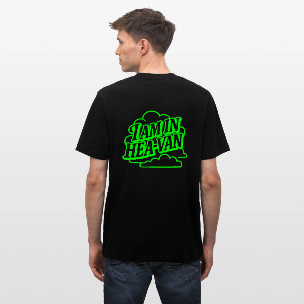 T-Shirt Bio Black I "I AM IN HEA-VAN" - Schwarz