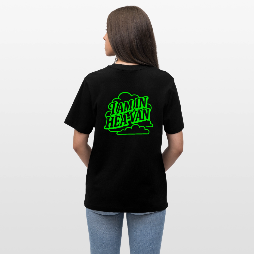 T-Shirt Bio Black I "I AM IN HEA-VAN" - Schwarz
