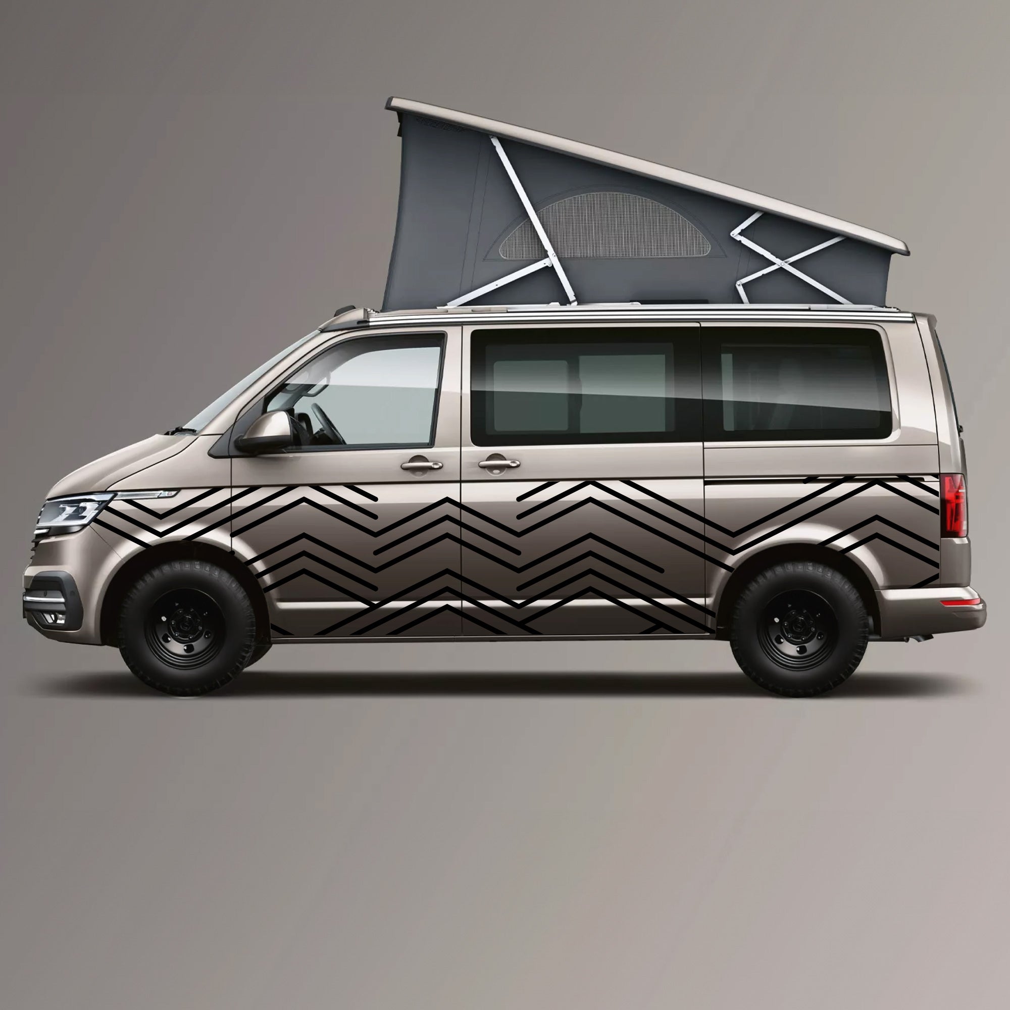Transparente "Harakiri" Schutzfolie in verschiedenen Design für Overlandtouren VW T5, T6, T6.1