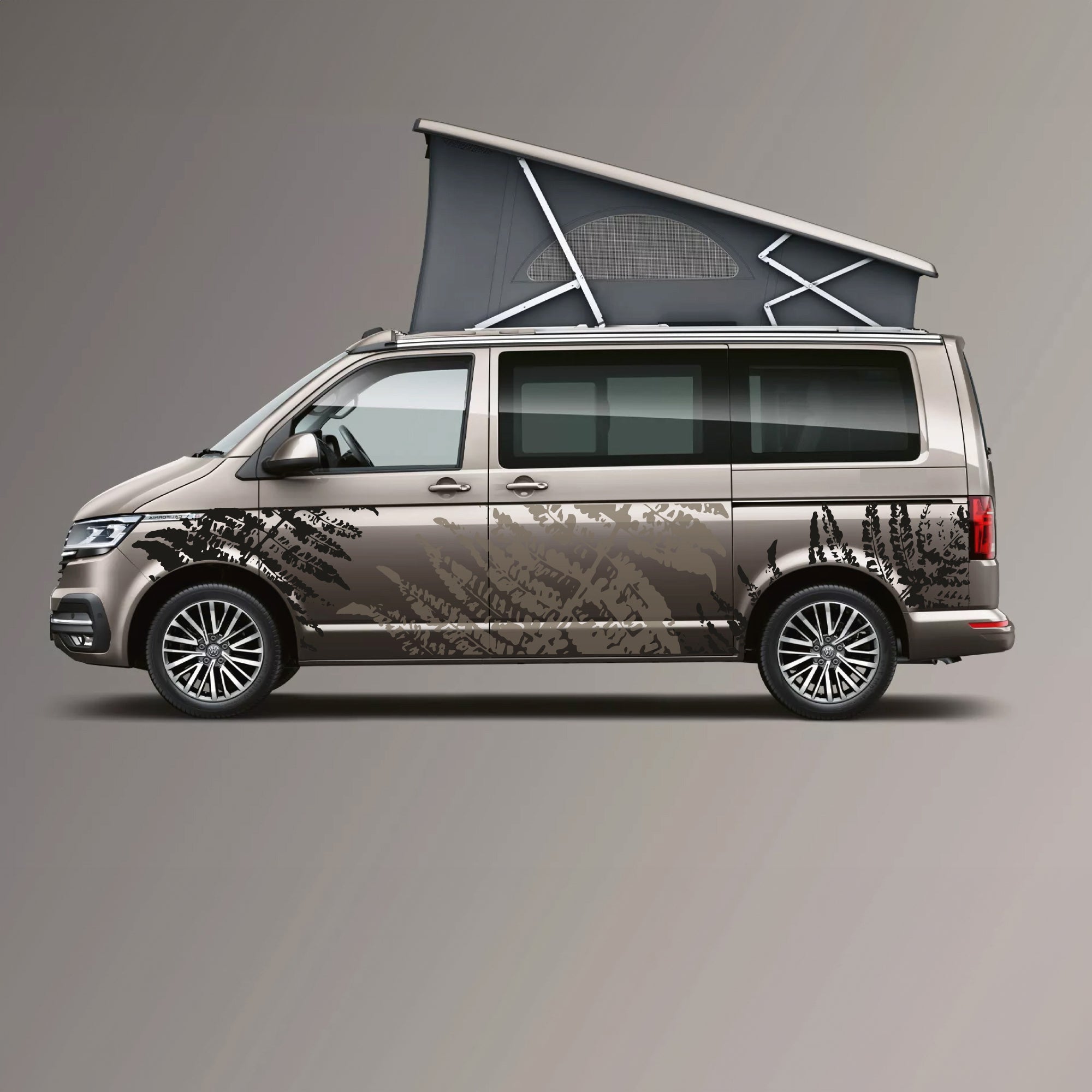 Transparente "Harakiri" Schutzfolie mit Design für Overlandtouren VW T5, T6, T6.1